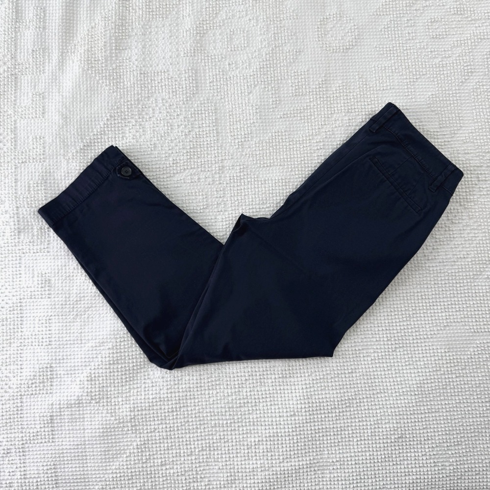Talbots Perfect Crop Pant Navy Blue Women's 6 Career Office Preppy Nautical